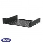 2u Sliding Rack Shelf with Vented Tray - 365mm Depth